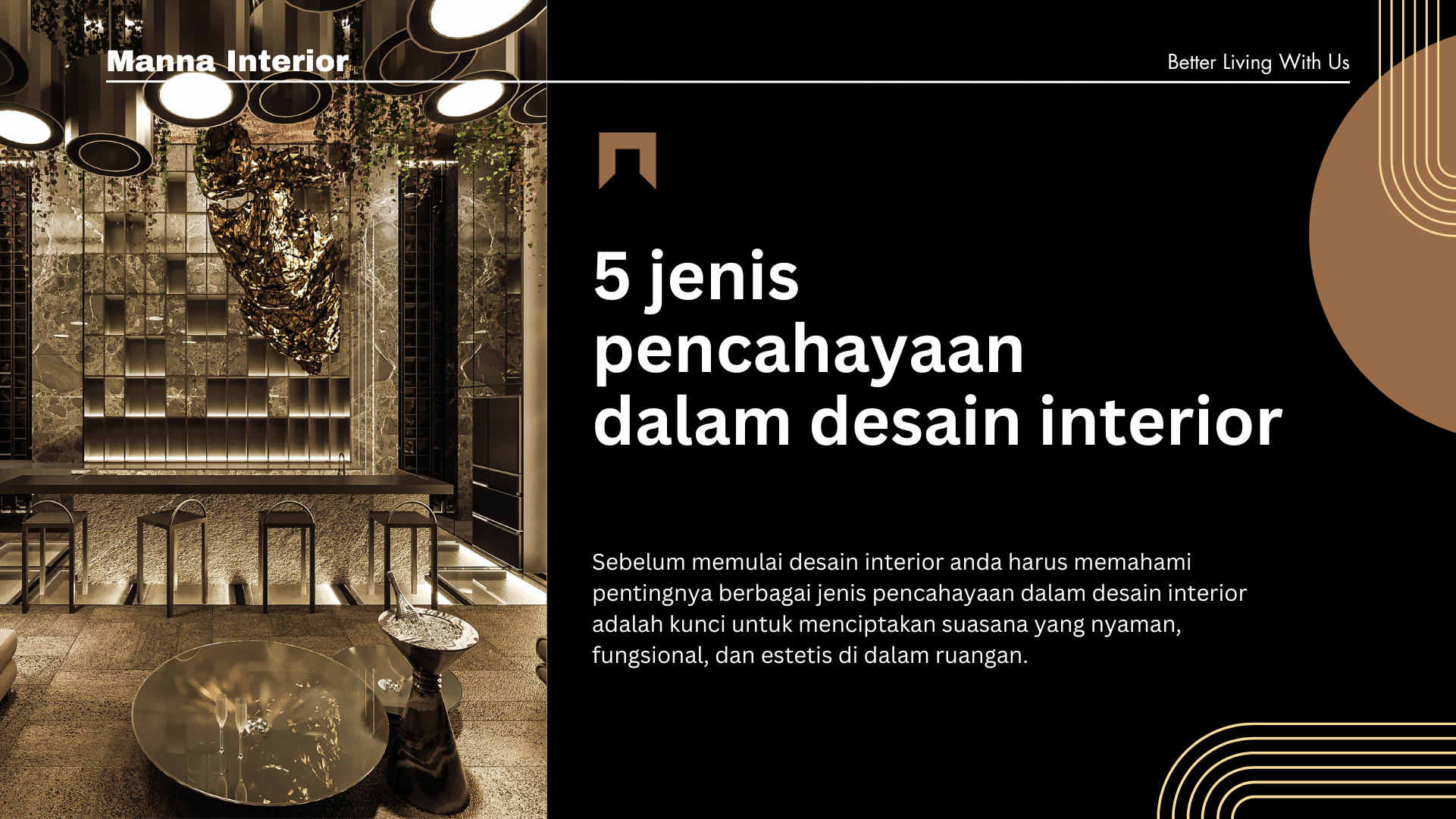 5 JENIS PENCAHAYAAN DALAM DESAIN INTERIOR
